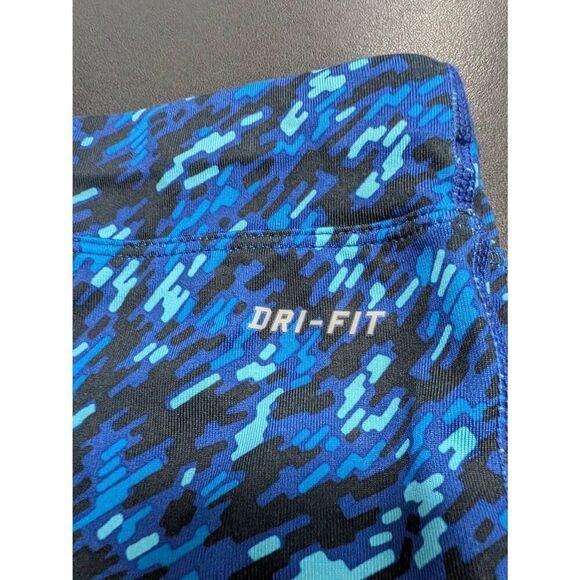 Nike Dri Fit Printed Training Cropped Leggings Blue Women’s Size - Picture 6 of 12